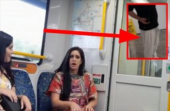 『電車内盗撮』モッコリ男のギンギン勃起を目の当たりにした女性たちのリアルな反応