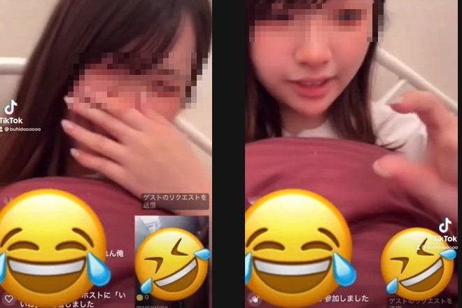 TikTokライブでチン凸とコラボしてしまった女の子さん「これどうやって切るのか分かんない!!」終始爆笑