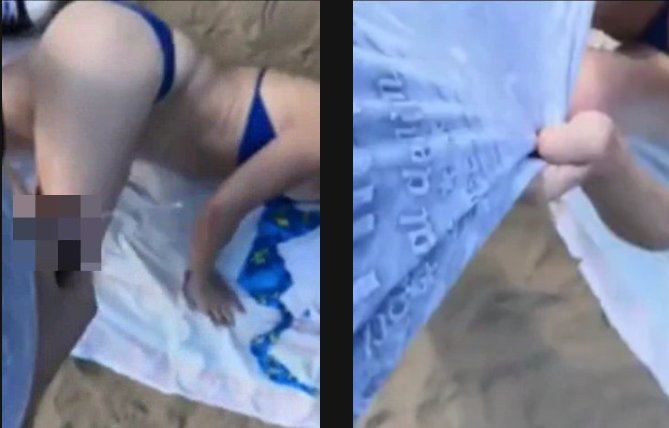 ビーチで日光浴を邪魔され精液ぶっぱなした男に向かって ガチでシバきにかかるロシアの女性さん。