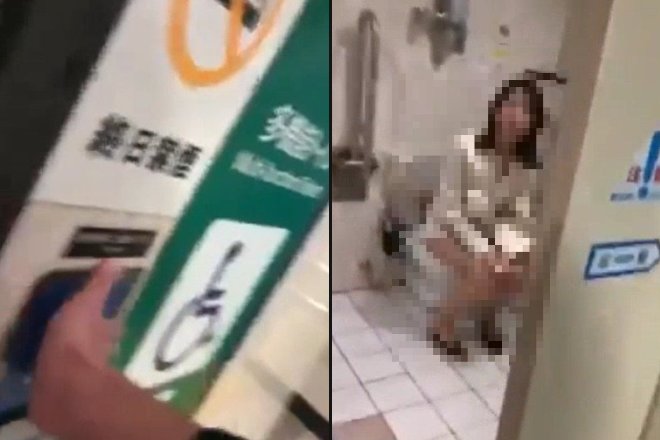 駅の多機能トイレを開けてみた結果⇒ 中でう〇こしてた女性さん「..!?」※多目的を利用してはイケない理由