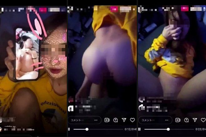 「ハメ撮るよ♡」ヤリマンがインスタライブでパコパコ...セックス配信しちゃう