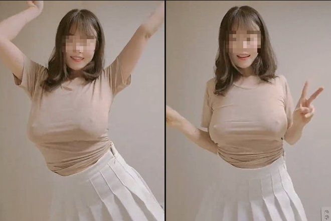 ノーブラ着衣なのにおっぱい透けちゃってるTiktok女子のセクシーダンス動画まとめ