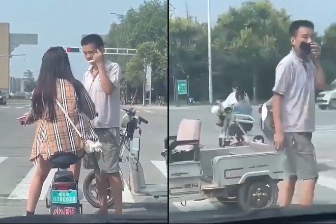 路上でパンツ強奪を企む変態男(ｸﾝｸﾝ)がドラレコで撮影される│ハリネーター