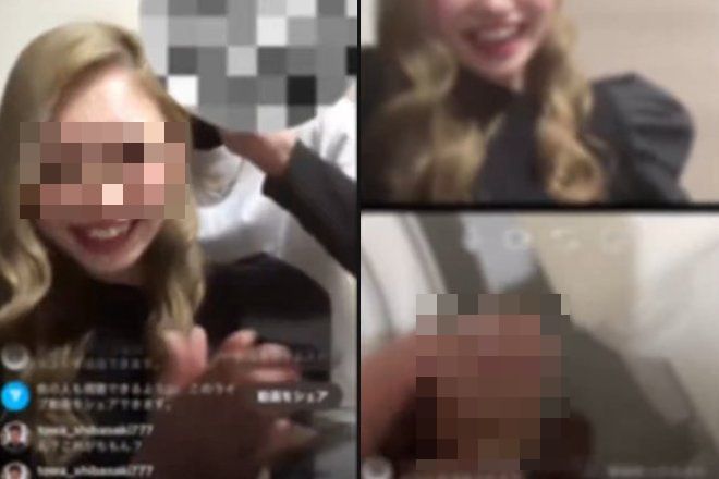 『動画』彼氏とインライ中のギャルにお構いなくチ〇チン見せびらかしちゃう包茎wwwwwwww