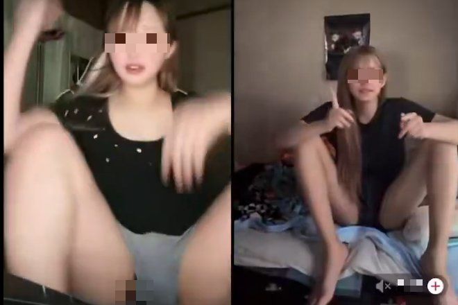 『動画』生配信中にM字開脚見せ合うギャル2人, マン毛がハミ出してしまうwwwwwww