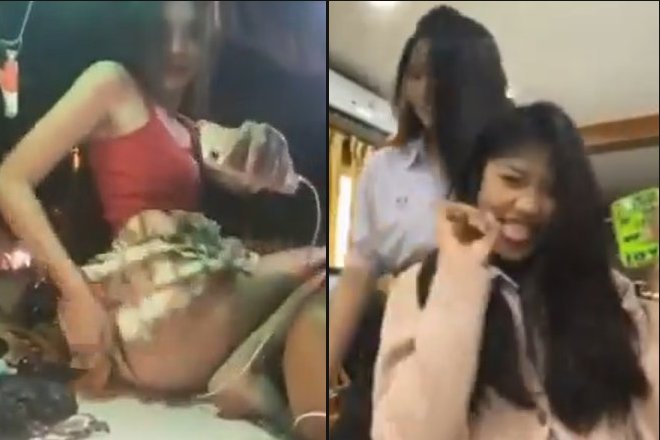 『凸動画』カメラ電話でち〇ちん見せつけられた時の女子, こーゆ媚び方で抵抗しちゃう..これは可愛い