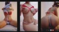 LINE エロ流出動画 / 彼氏の為にビデオ通話で乳首♡お尻でﾊｧﾊｧ興奮させてくれる彼女